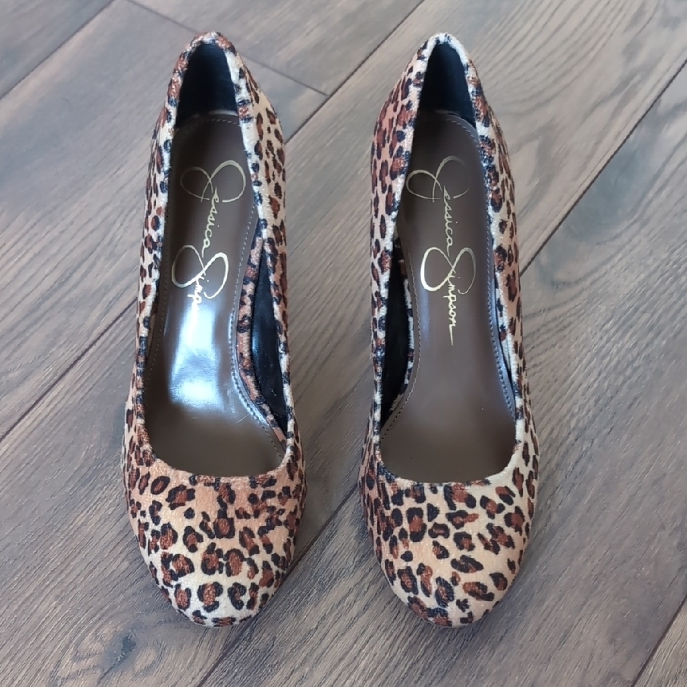 Leopard Print Wedge Heels